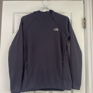 Women’s North Face neck Zip Hoodie Furry Warm Inside Athletic Ski Long Sleeve